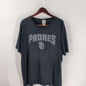 VTG 90s Y2K San Diego Padres MLB Genuine Merchandise Mens Black T-Shirt 2XL‎